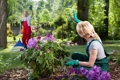 Garden waste being separated for recycling in Tottenham Green