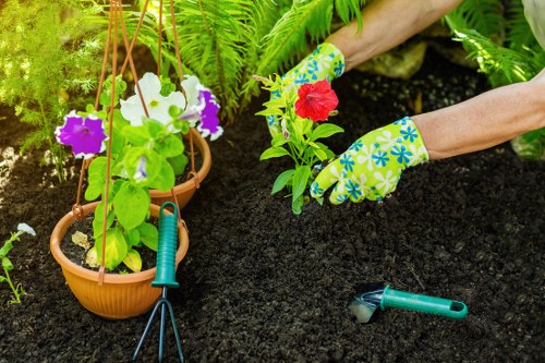 Gardeners in Tottenham Green beginning a local outdoor maintenance project